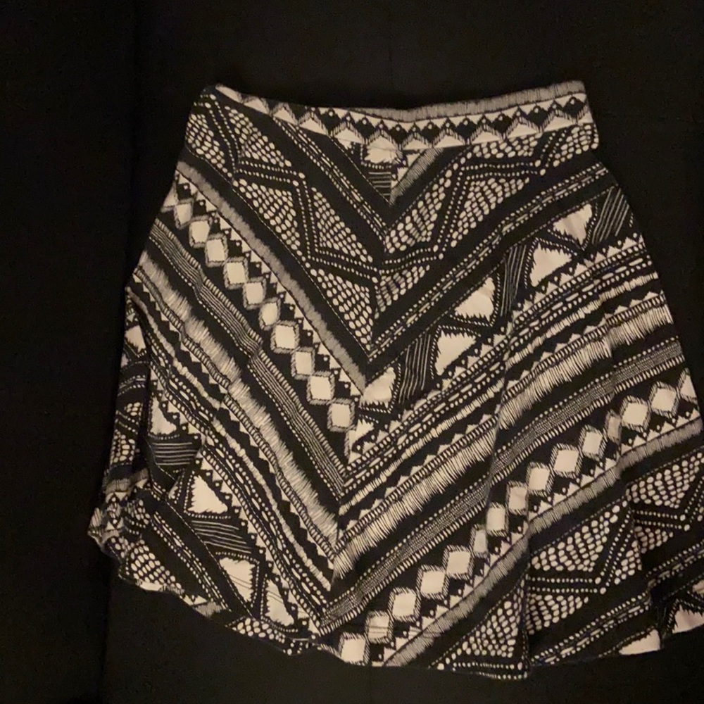 Black and white Aztec skirt